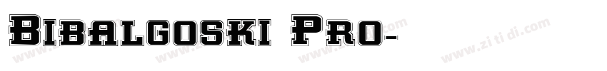Bibalgoski Pro字体转换